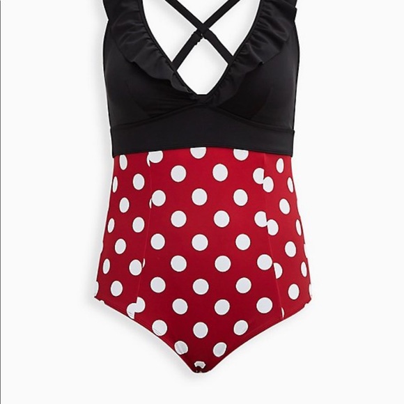 TORRID RUFFLED ONE-PIECE SWIMSUIT - DISNEY MINNIE MOUSE SIZE 4! - Picture 4 of 5